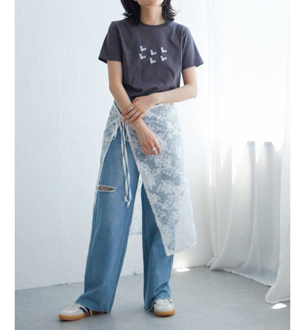 VENCE share style「オーガンジーハートTシャツ」|Tシャツ・カットソー|