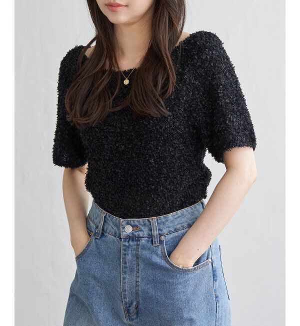 VENCE share style「チョウチョヤーンニットプルオーバー」|タンクトップ|