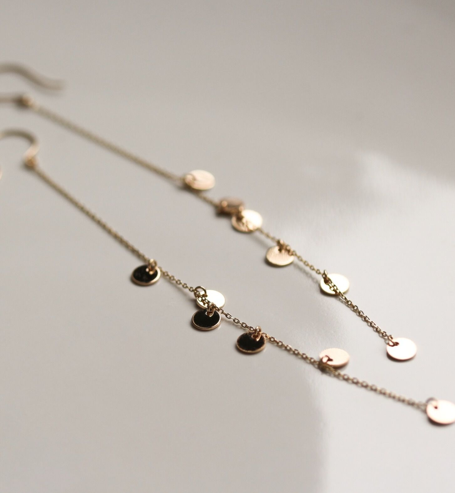  「ゴールド ロング フック ピアス | K10YG」|ピアス|