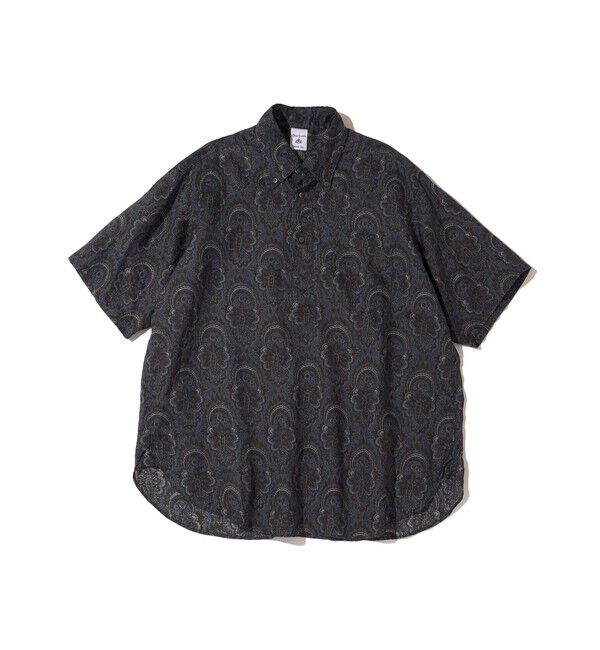 SHIPS「Southwick Gate Label: リネン ボタンダウン プルオーバーシャツ S/S」|シャツ・ブラウス|コバルトブルー
