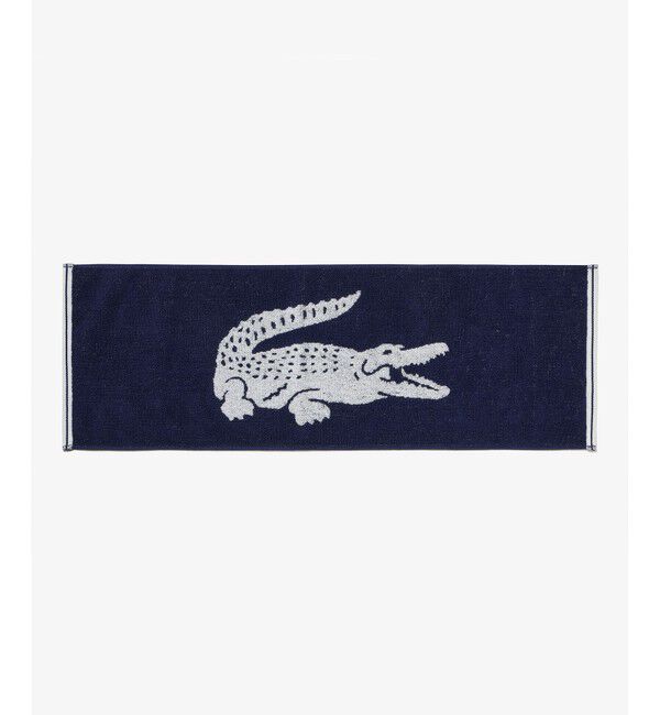 LACOSTE「ワニロゴジャカードスポーツタオル」|タオル|ダークネイビー