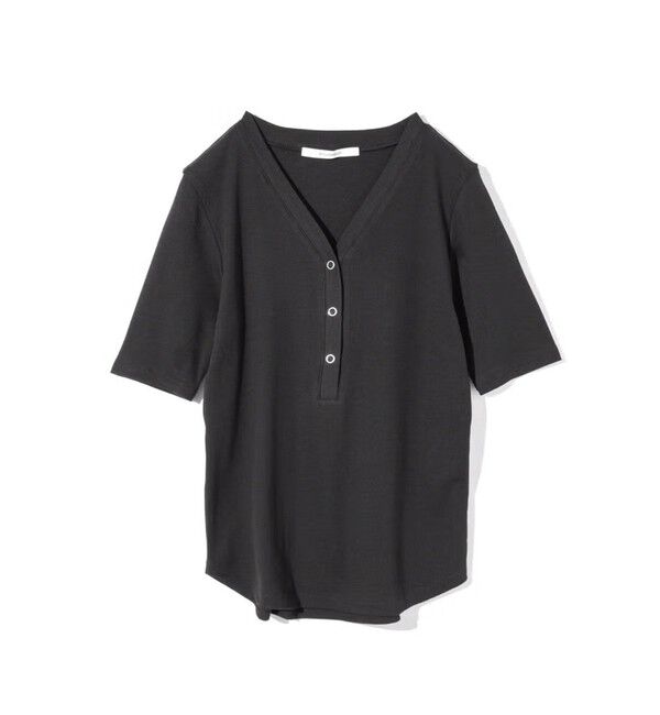 MIDIUMISOLID「MIDIUMISOLID for Ladies リブヘンリーネックプルオーバー」|Tシャツ・カットソー|