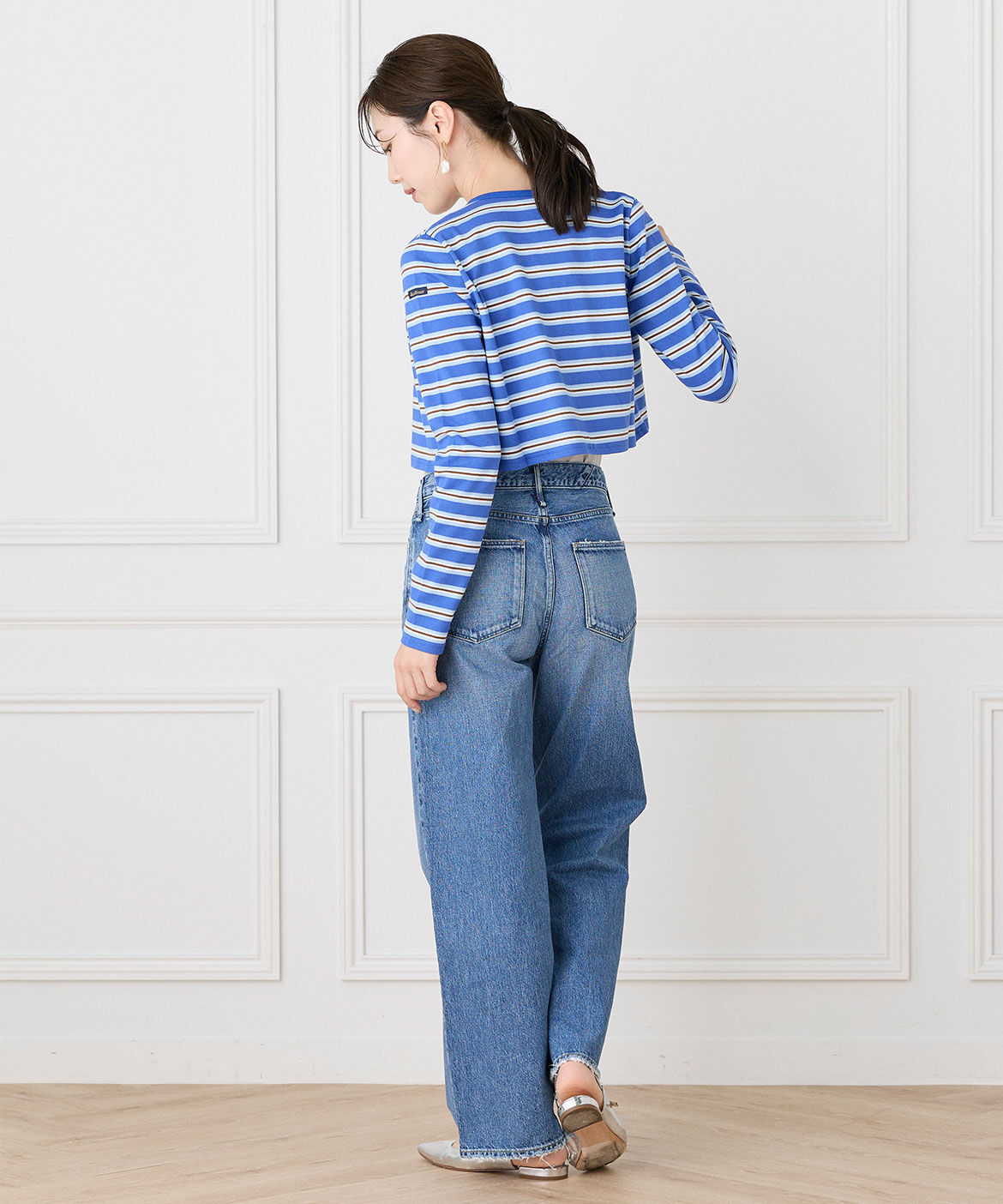 INED「ルミノア ボーダーショートカーディガン　SHORT CARDIGAN《Le minor》」|Tシャツ・カットソー|