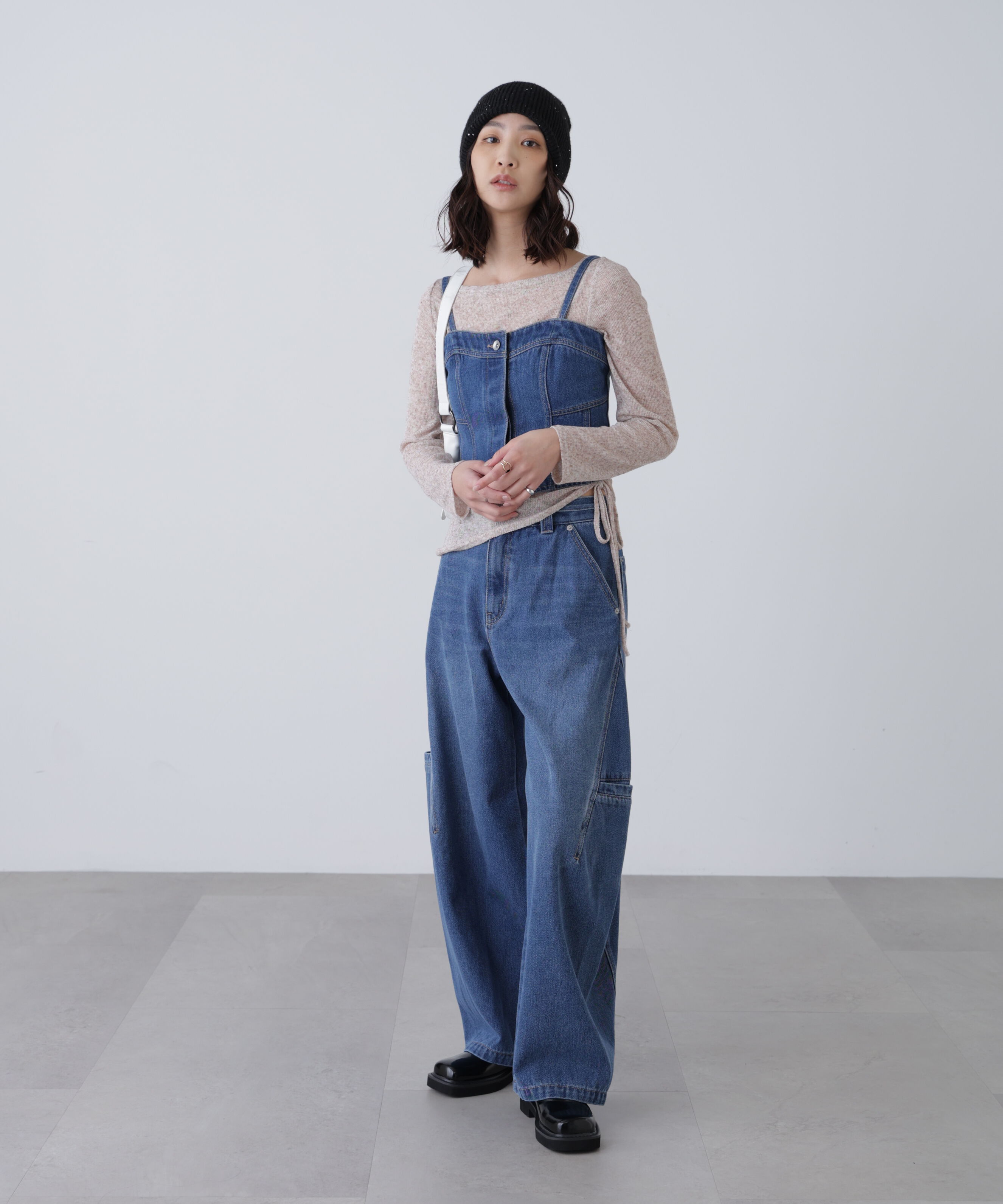  「サイドポケットコクーンデニムパンツ」|その他|