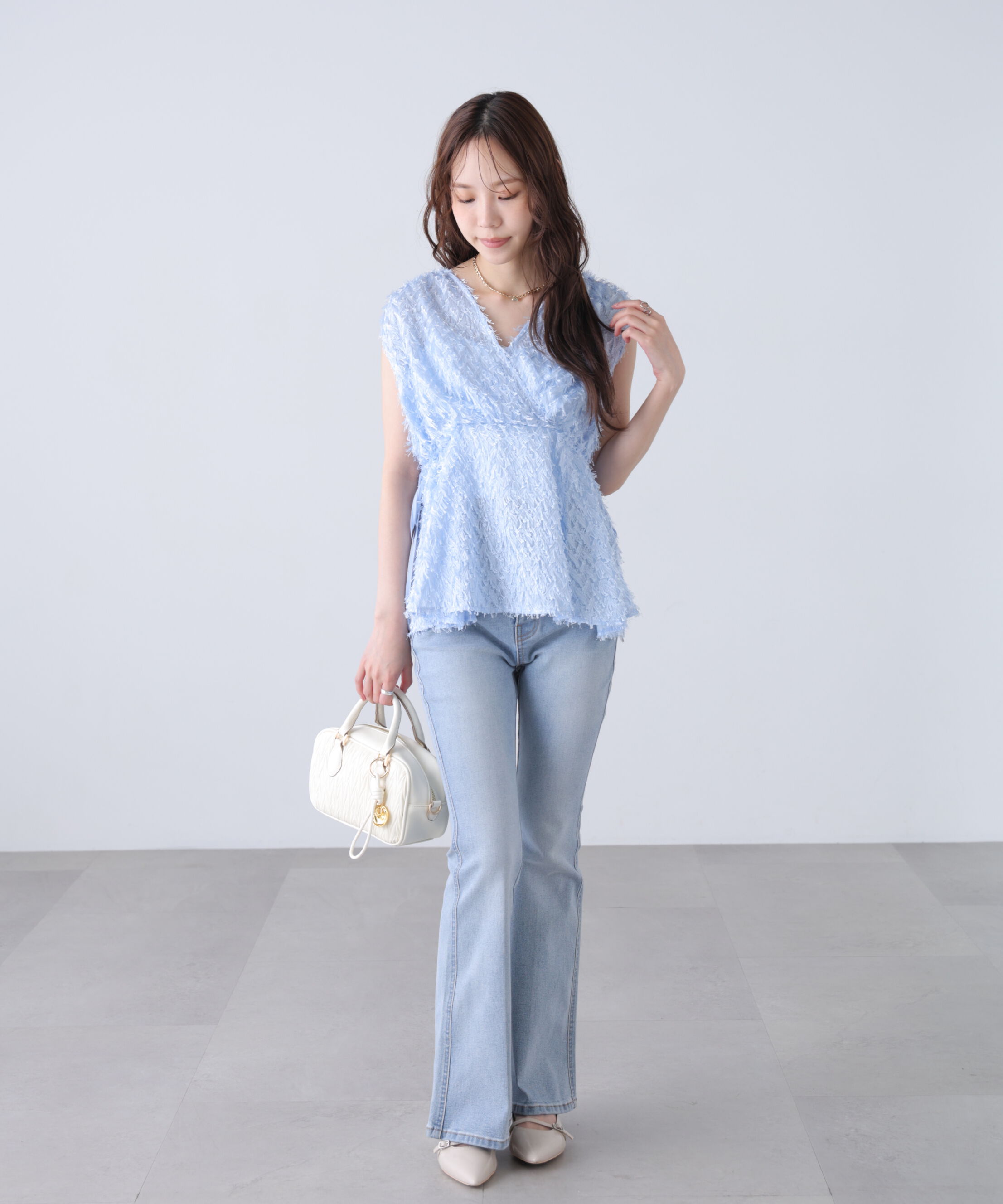  「＜MFM＞カットジャガードカシュクールブラウス」|シャツ・ブラウス|