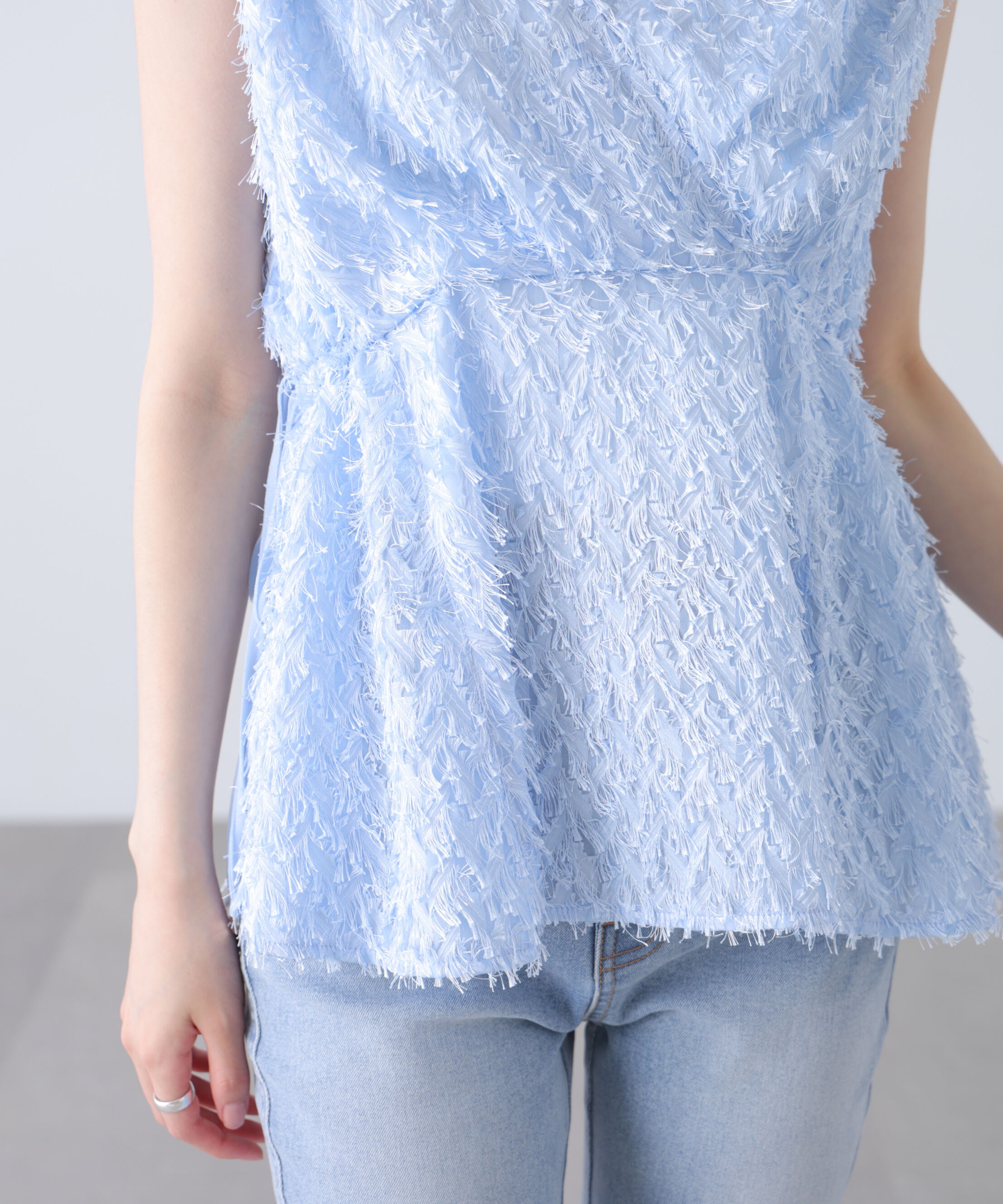  「＜MFM＞カットジャガードカシュクールブラウス」|シャツ・ブラウス|