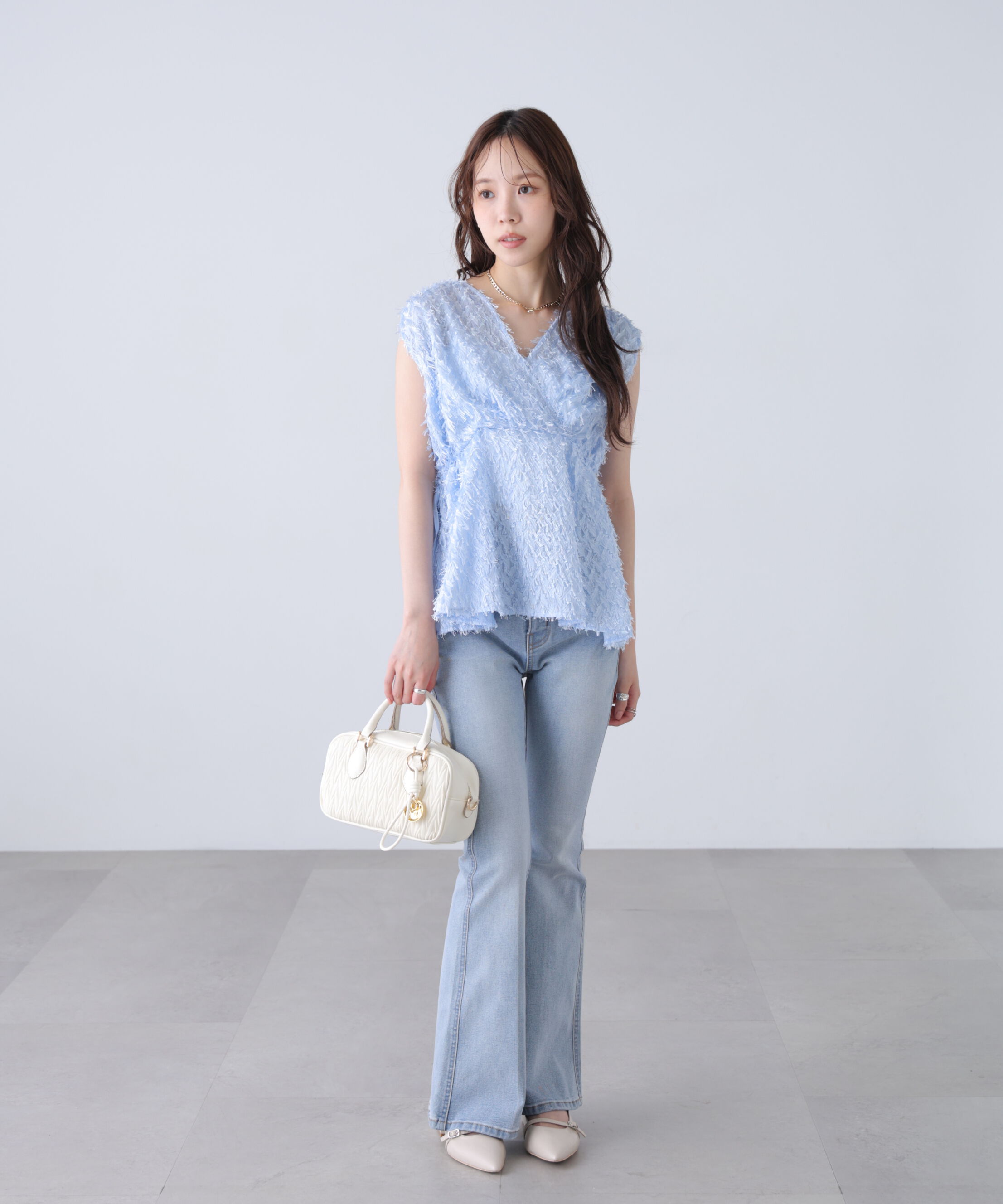  「＜MFM＞カットジャガードカシュクールブラウス」|シャツ・ブラウス|