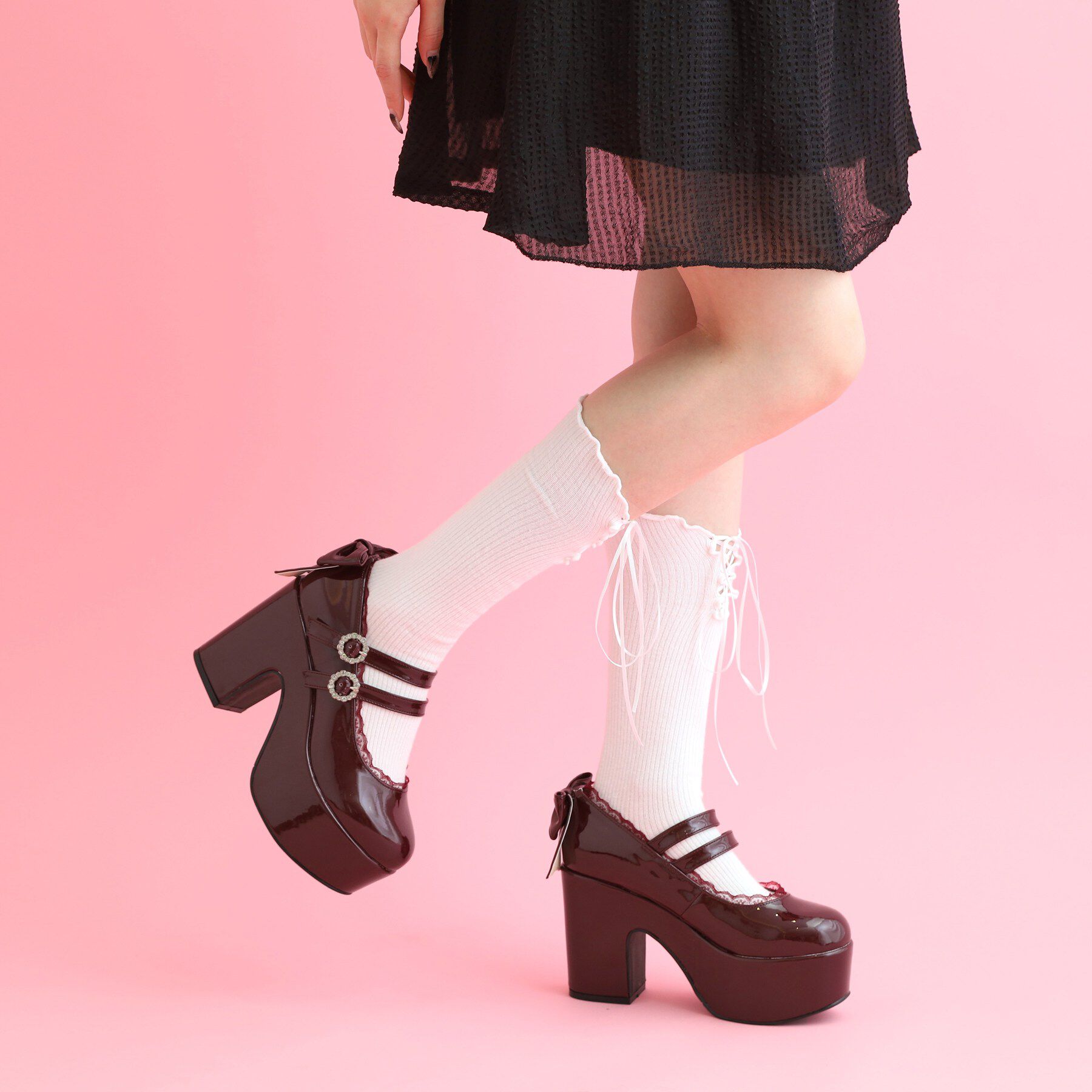 csT&P「厚底バックリボンパンプス」|パンプス|