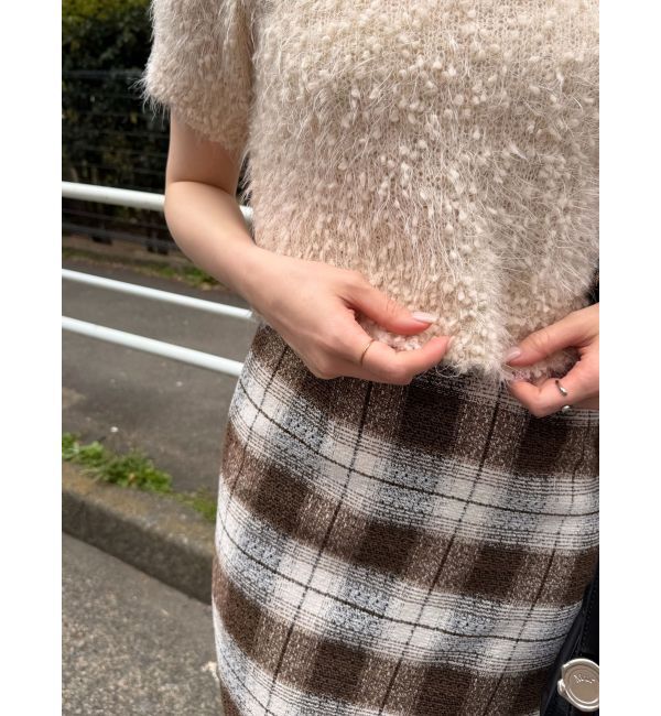 LAGUNAMOON「ハーフスリーブニットプルオーバー」|ニット・セーター|