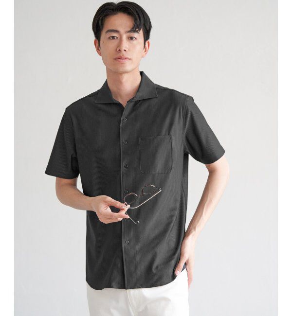 IKKA LOUNGE「【吸水速乾／イージーケア】アーバンドライ フルオープンポロシャツ」|Tシャツ・カットソー|