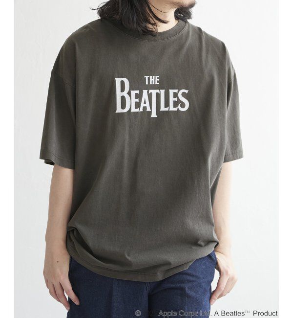 VENCE share style「THE BEATLES ザ ビートルズ ロゴピグメントTシャツ」|Tシャツ・カットソー|ブラック