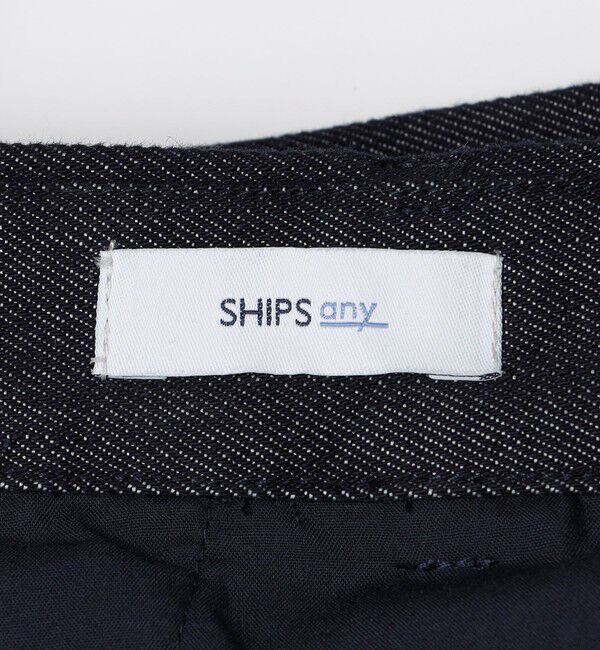 SHIPS any「SHIPS any:〈洗濯機可能〉ステイカラー デニムライク リラックス パンツ(セットアップ対応)◆」|デニム|