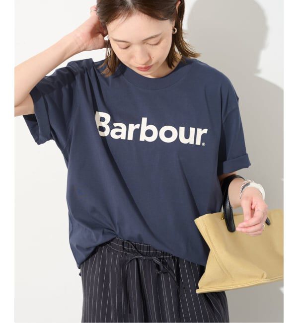 SLOBE IENA「Barbour/バブアー PENSFORD OS T-SHIRT LOGO  TEE2」|Tシャツ・カットソー|ネイビー