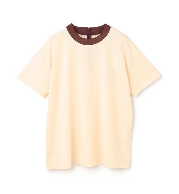 BEIGE,「【洗える】BRICKA / バイカラーTシャツ」|Tシャツ・カットソー|