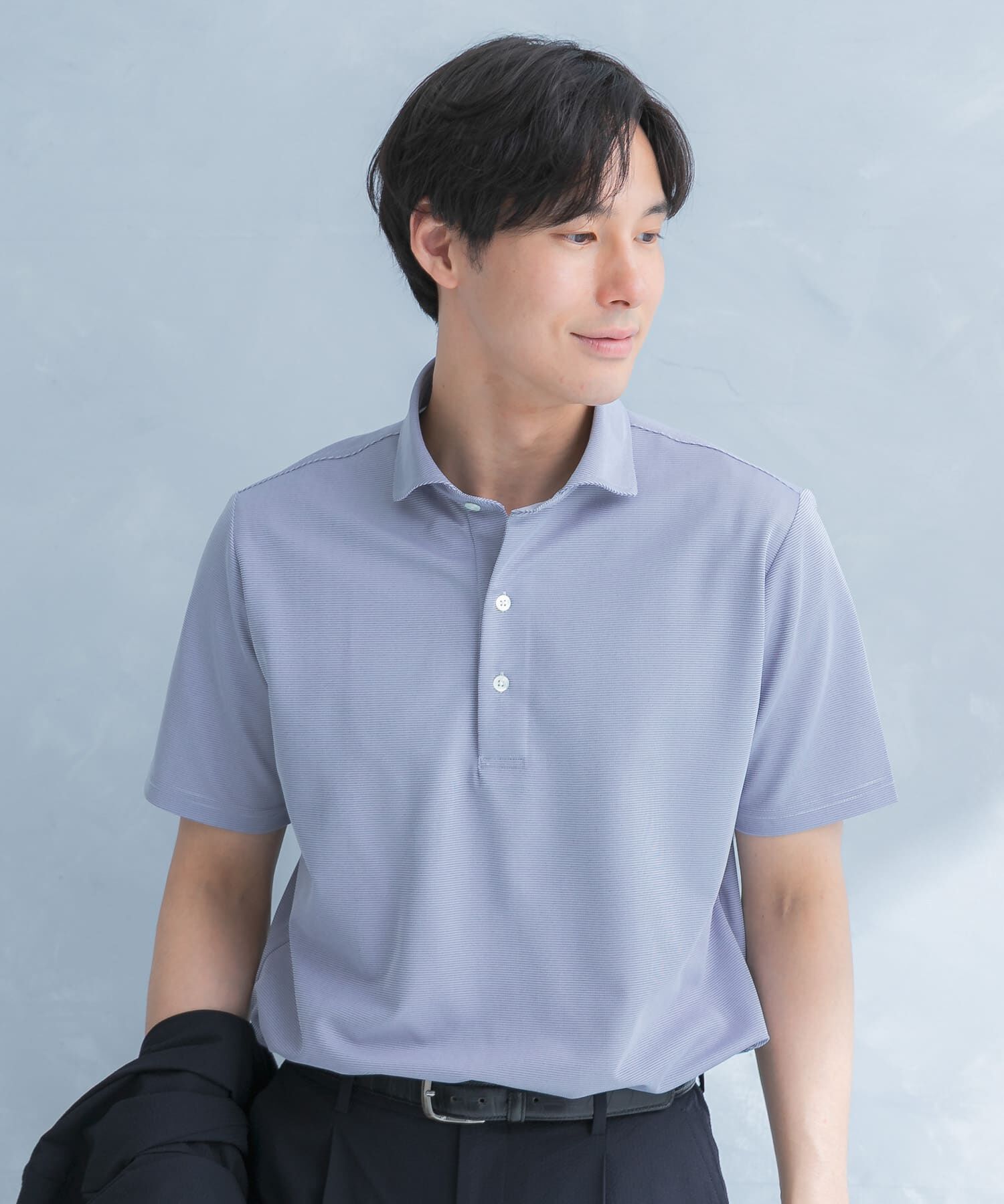 URBAN RESEARCH DOORS「LIFE STYLE TAILOR　トリコットセミワイド半袖プルオーバー刺し子」|シャツ・ブラウス|