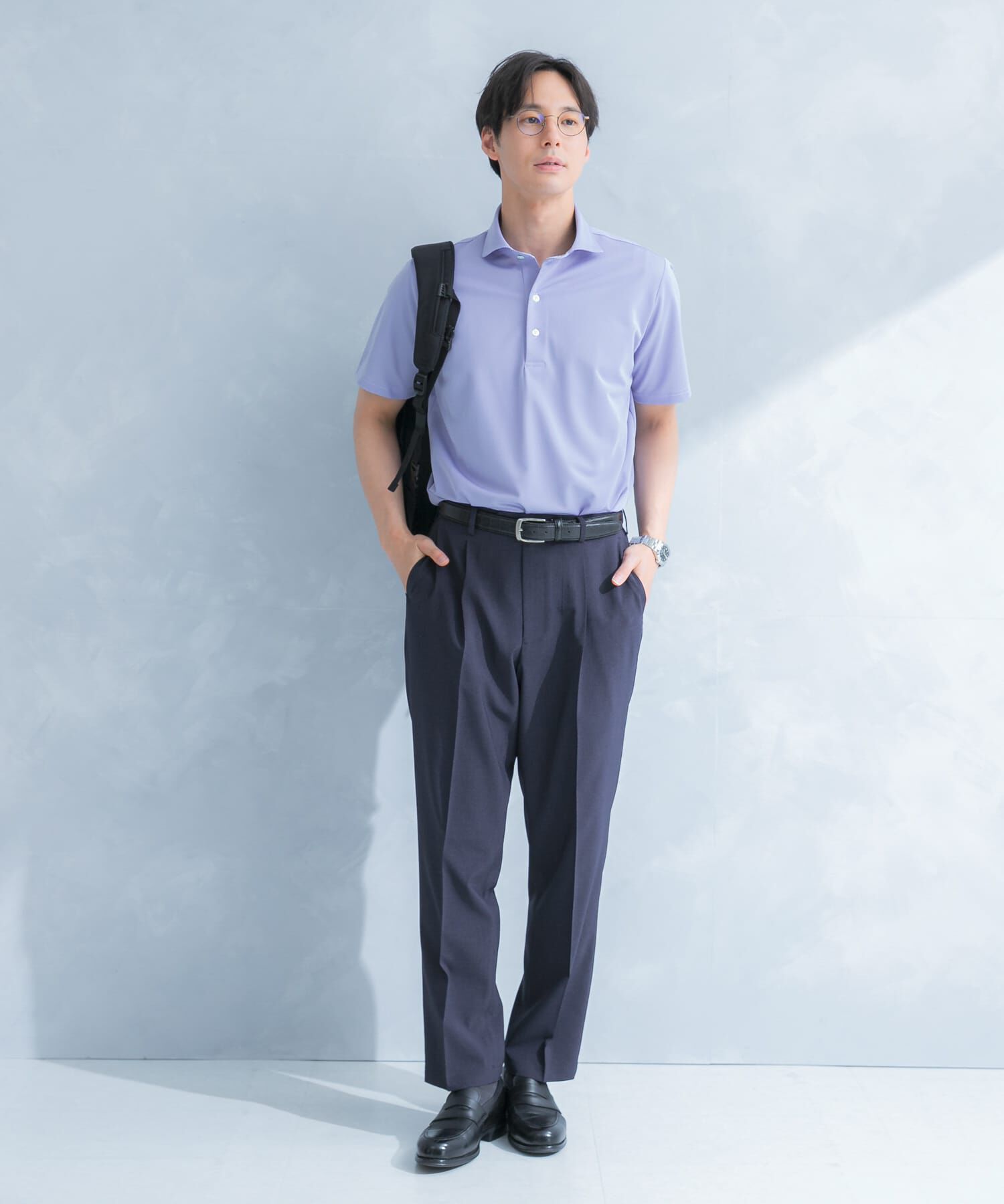 URBAN RESEARCH DOORS「LIFE STYLE TAILOR　トリコットセミワイド半袖プルオーバー刺し子」|シャツ・ブラウス|