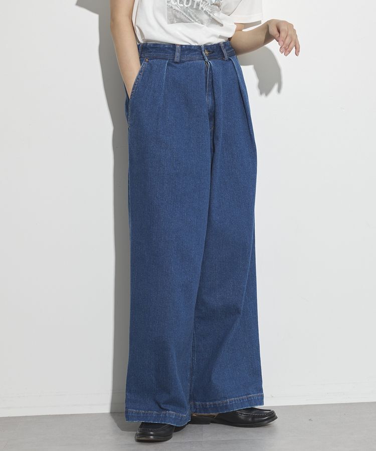GARAGE OF GOOD CLOTHING「【lelill&times;GOGC】ワイドタックデニムパンツ」|デニム|