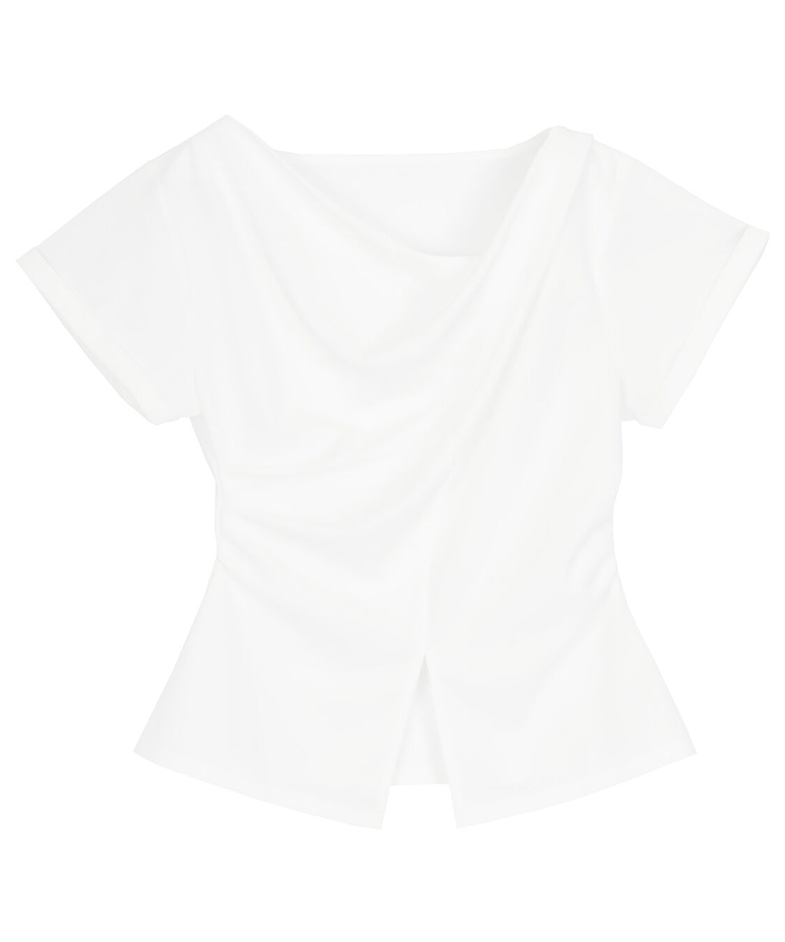 titivate「【ほたるさんコラボアイテム】スリットデザインドレープ半袖Tシャツ」|Tシャツ・カットソー|