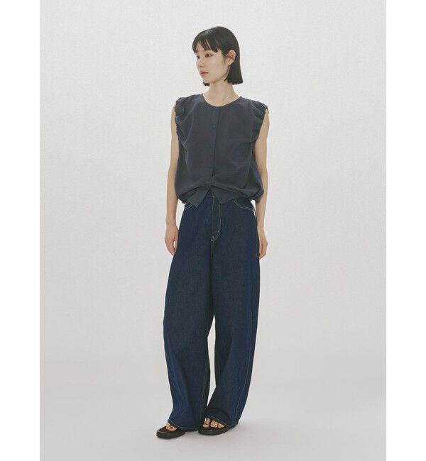 MIDIUMISOLID「MIDIUMISOLID for Ladies バレルレッグワイドデニム」|デニム|