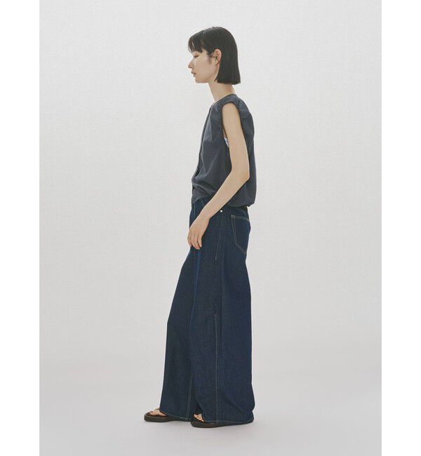 MIDIUMISOLID「MIDIUMISOLID for Ladies バレルレッグワイドデニム」|デニム|