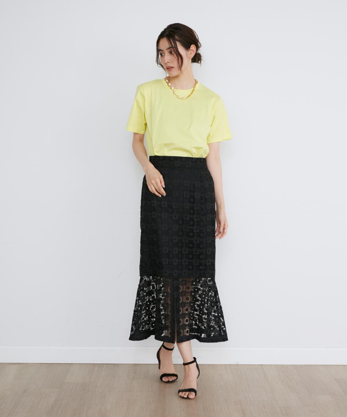 INED「《大きいサイズ》ベーシック半袖Tシャツ」|Tシャツ・カットソー|