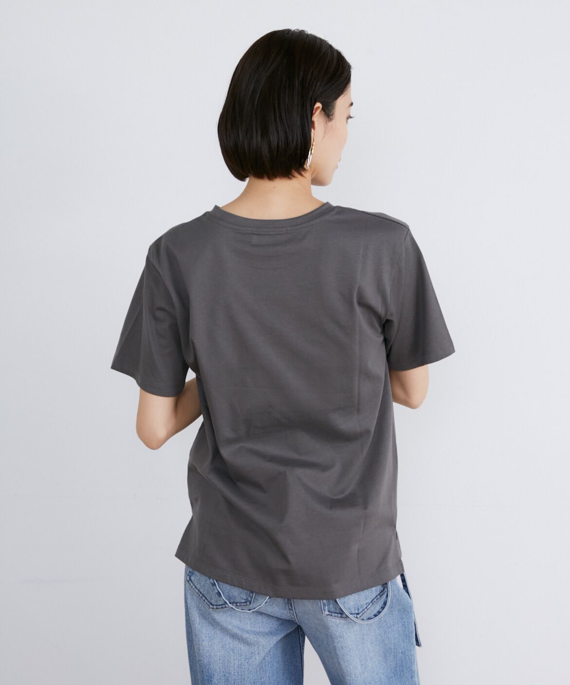 INED「《大きいサイズ》ベーシック半袖Tシャツ」|Tシャツ・カットソー|