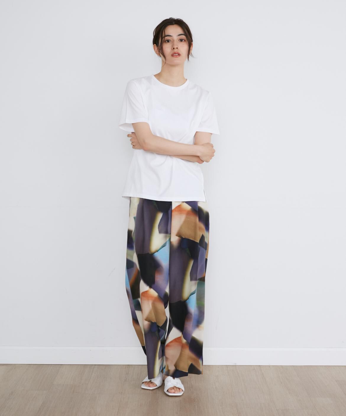 INED「《大きいサイズ》ベーシック半袖Tシャツ」|Tシャツ・カットソー|