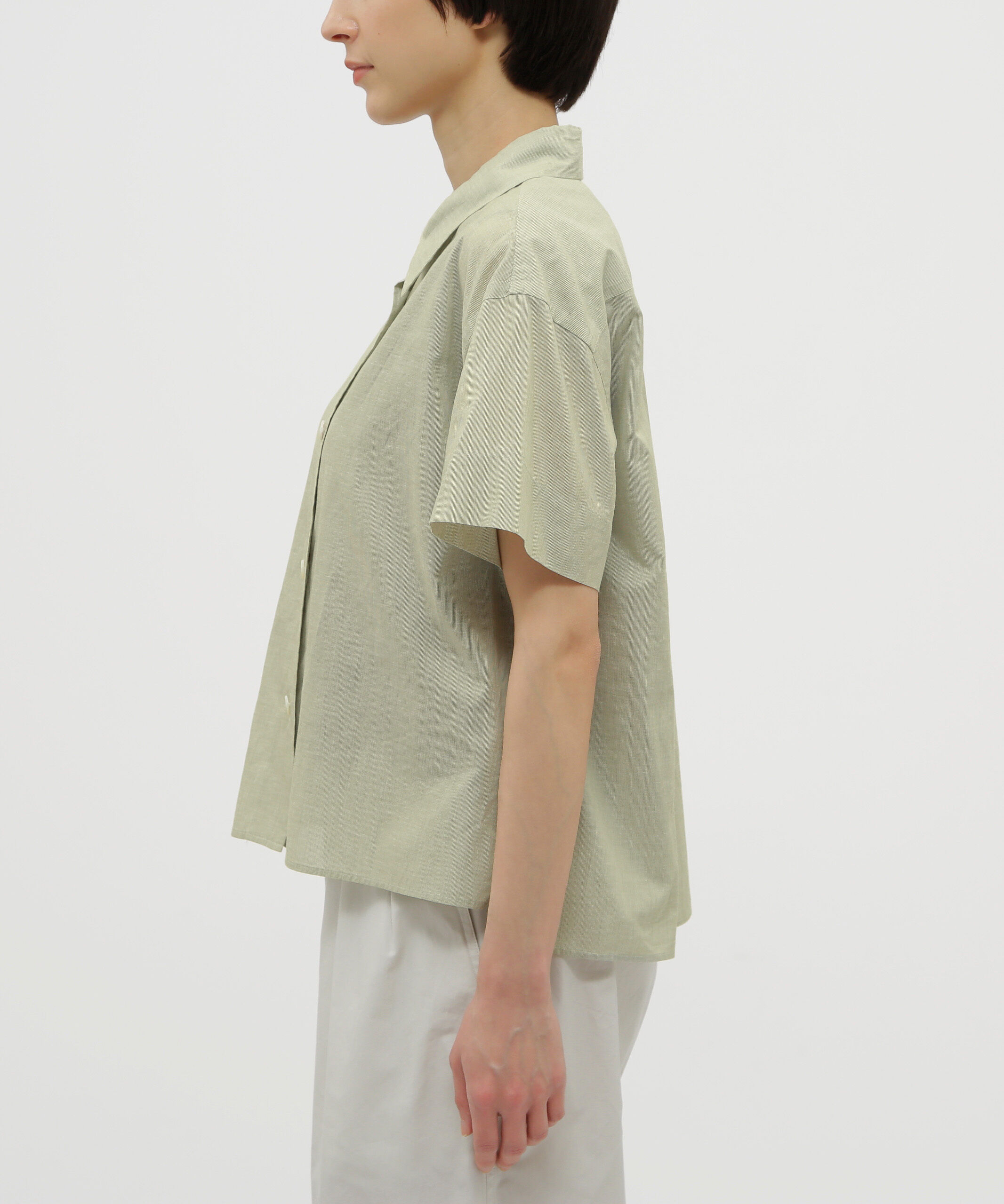  「HAIRLINE STRIPE COTTON LINEN SHIRT」|シャツ・ブラウス|