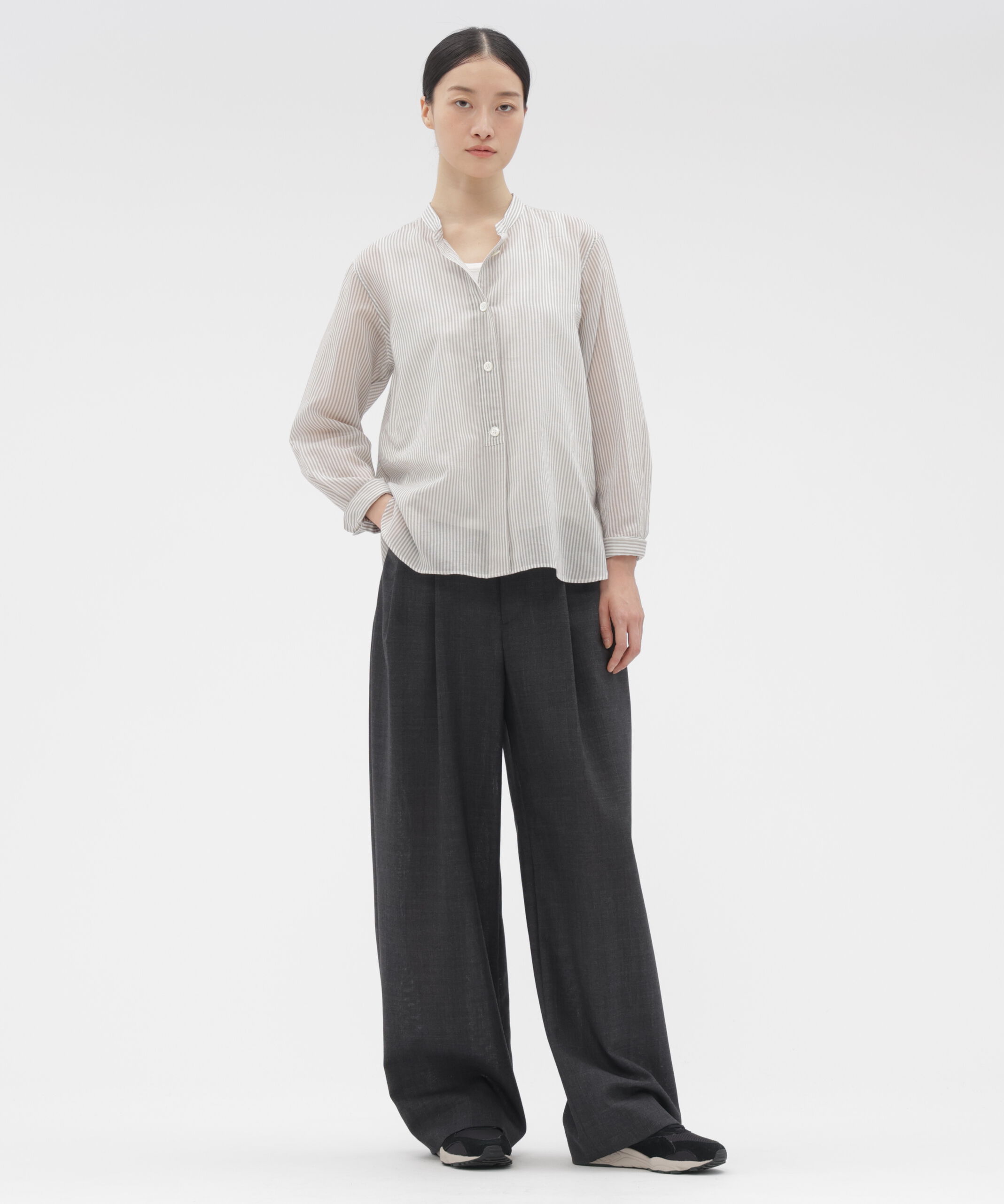  「COTTON SILK STRIPE SHIRT」|シャツ・ブラウス|
