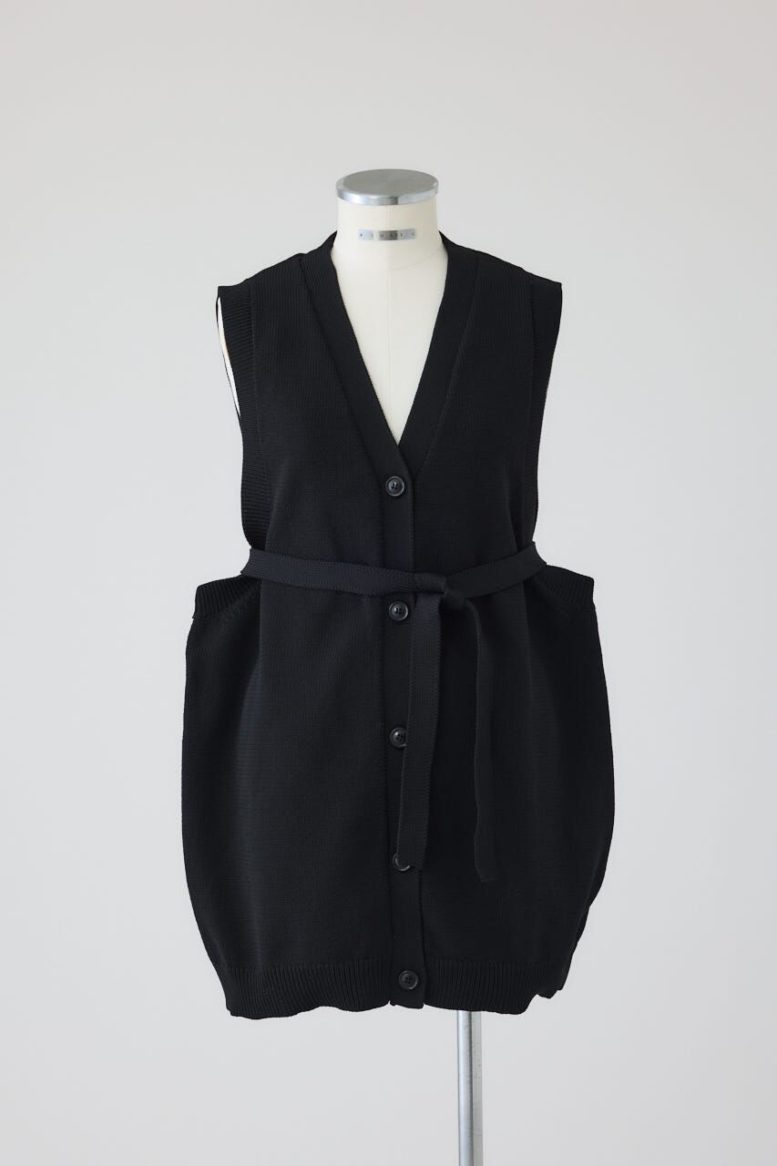 RIM.ARK 「Belt set long knit vest」|ダウンベスト・ベスト|