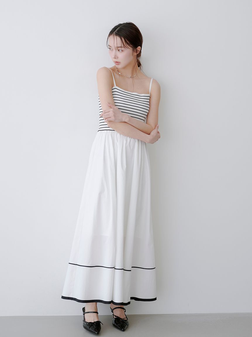 LILY BROWN「【WEB限定00サイズ】ニットビスチェドッキングワンピース」|ワンピース|