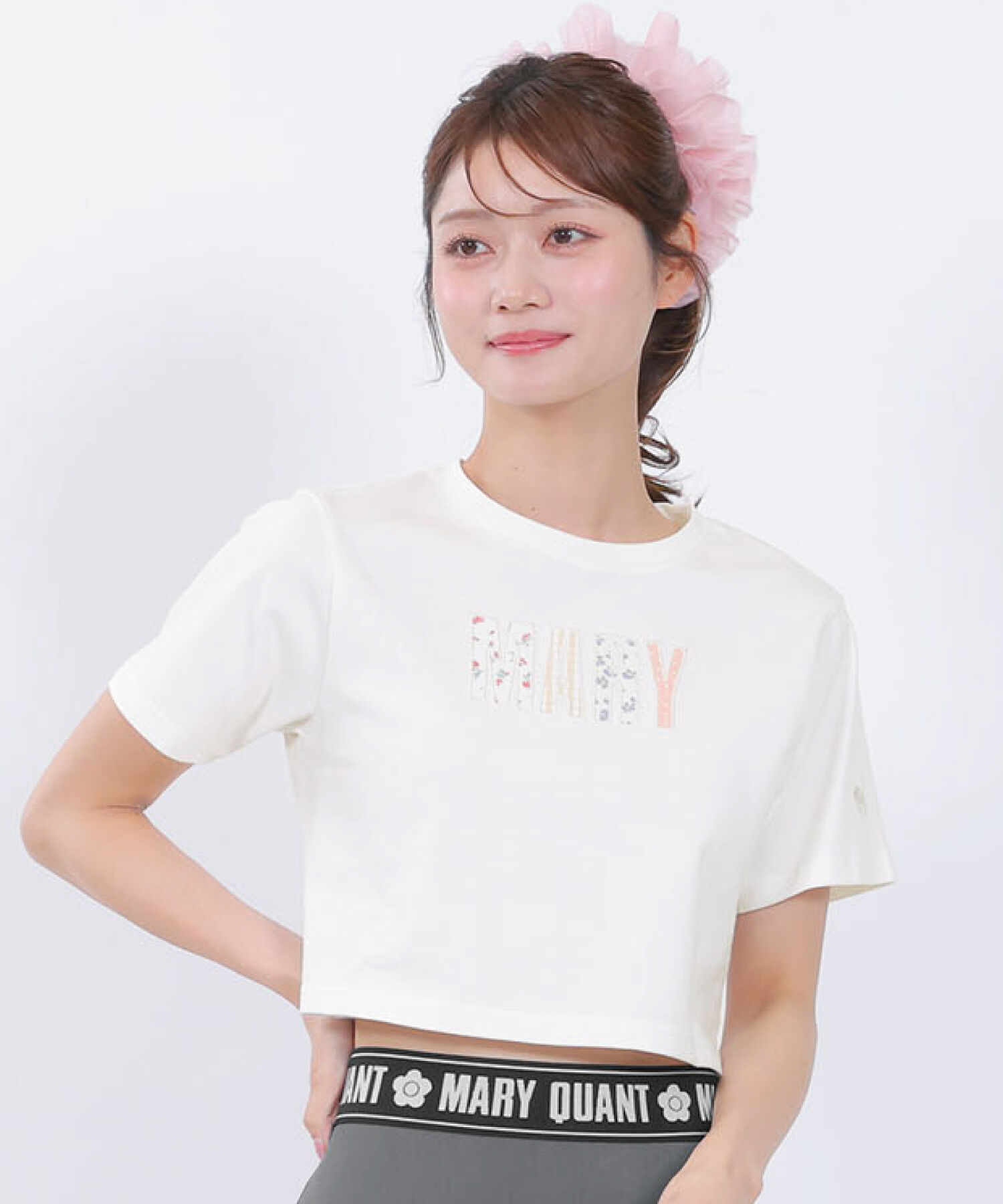 MARY QUANT「MARYアップリケロゴ Tシャツ」|Tシャツ・カットソー|ホワイト