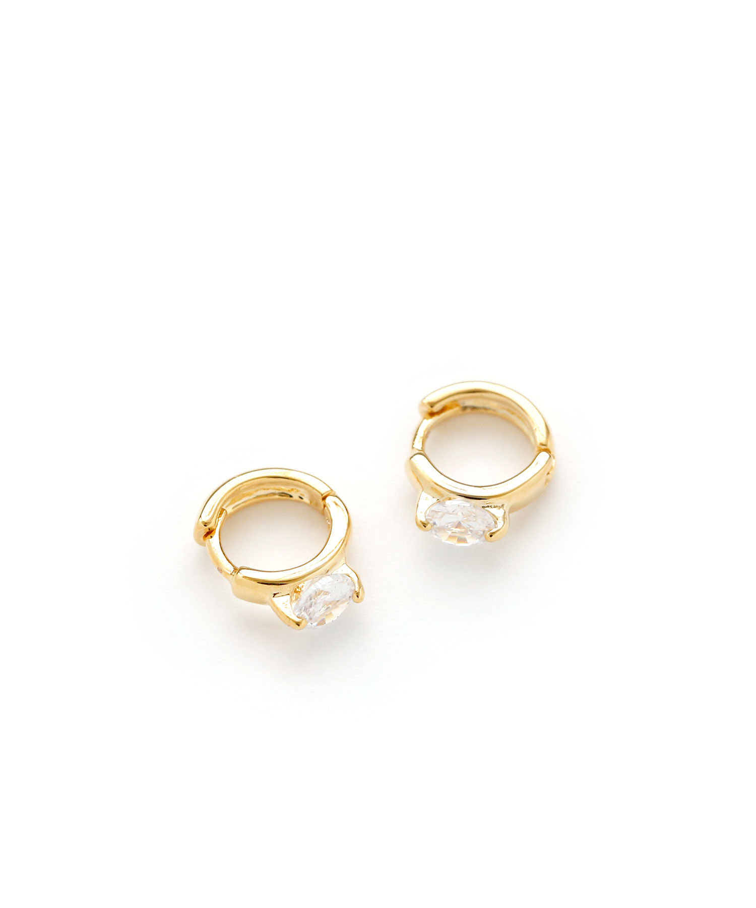 colleca la「1粒ストーンのワンタッチミニフープピアス」|ピアス|