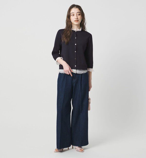 UNITED ARROWS「４WAY チュール フリル カーディガン」|カーディガン|