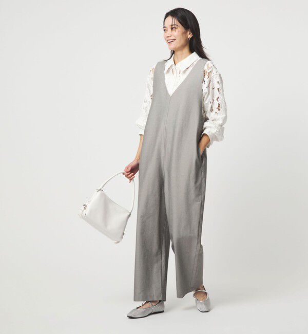 UNITED ARROWS green label relaxing「オルマイ LI/MIX オールインワン マシンウォッシャブル ストレッチ 吸水速乾 接触冷感」|オールインワン|LT.GRAY