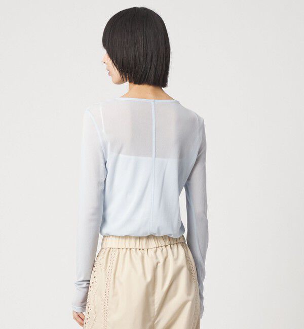 EMMEL REFINES「＜EMMEL REFINES＞EM ソフトチュール シアークルーネック」|Tシャツ・カットソー|