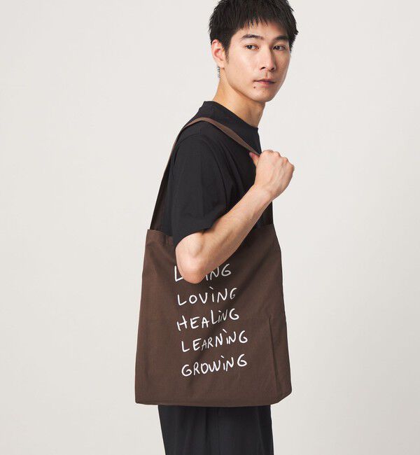 UNITED ARROWS green label relaxing「【別注】＜Thomas Lelu＞サインアート 2WAY トートバッグ」|トートバッグ|DK.BROWN