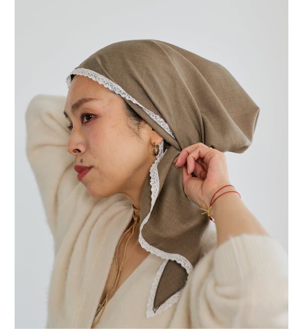 IENA LA BOUCLE「IENA LA BOUCLE CU/PLソフトビエラスカーフ」|バンダナ・スカーフ|