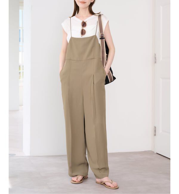 U by SPICK&SPAN「《WEB限定 / 追加 / 2枚セット》WPL トラウザーサロペット」|オールインワン|ブラウン D