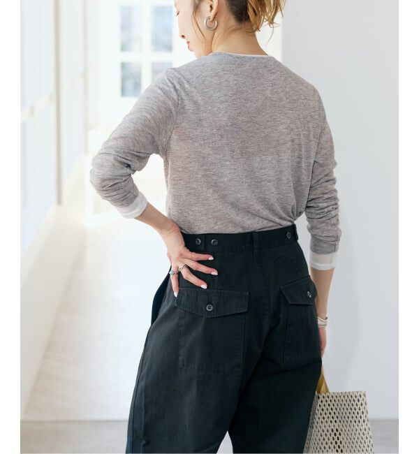Spick and Span「《新色有り / 追加予約》シアーリブレイヤードプルオーバー」|Tシャツ・カットソー|
