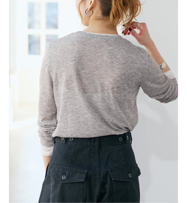 Spick and Span「《新色有り / 追加予約》シアーリブレイヤードプルオーバー」|Tシャツ・カットソー|