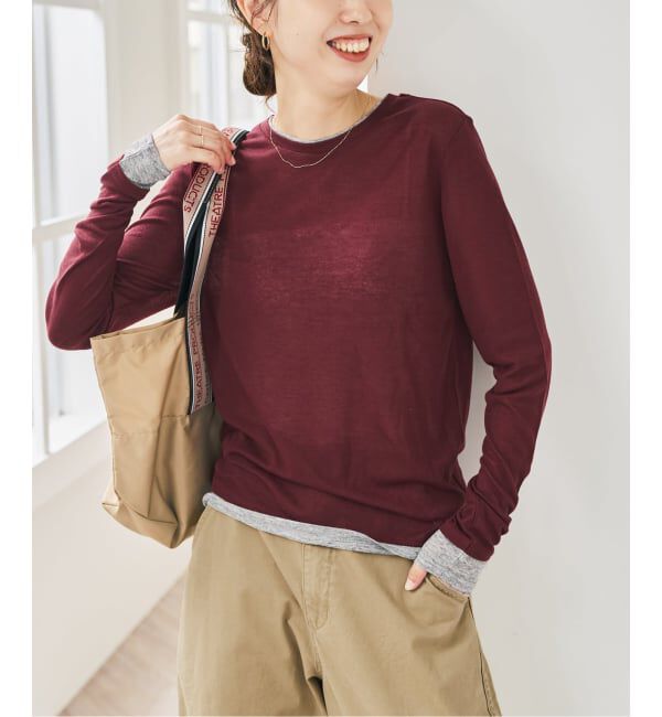 Spick and Span「《新色有り / 追加予約》シアーリブレイヤードプルオーバー」|Tシャツ・カットソー|