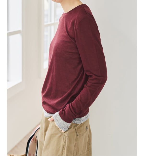 Spick and Span「《新色有り / 追加予約》シアーリブレイヤードプルオーバー」|Tシャツ・カットソー|