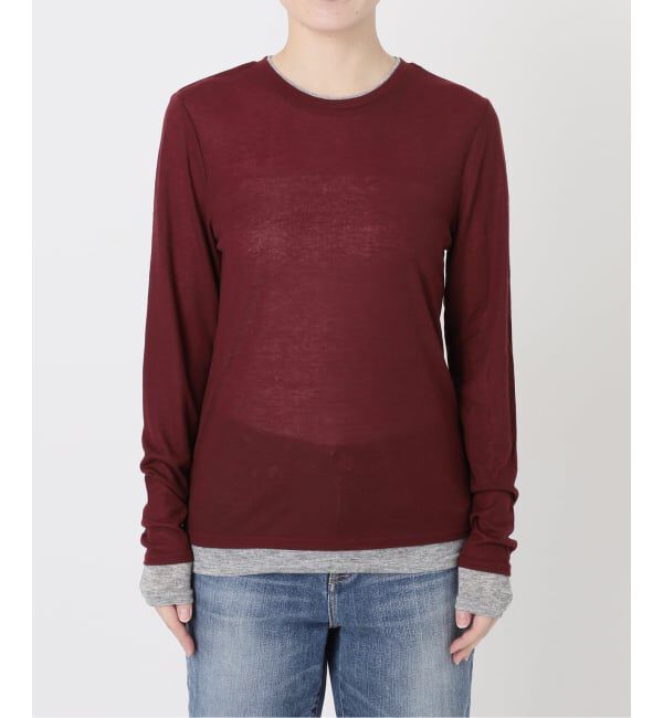 Spick and Span「《新色有り / 追加予約》シアーリブレイヤードプルオーバー」|Tシャツ・カットソー|