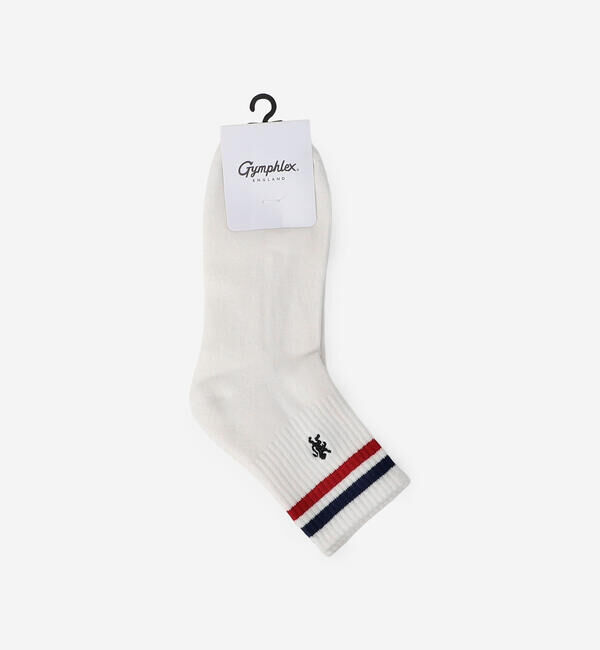 GYMPHLEX「Gymphlex | パイル カラーラインソックス WOMEN」|ソックス|WHITE系2