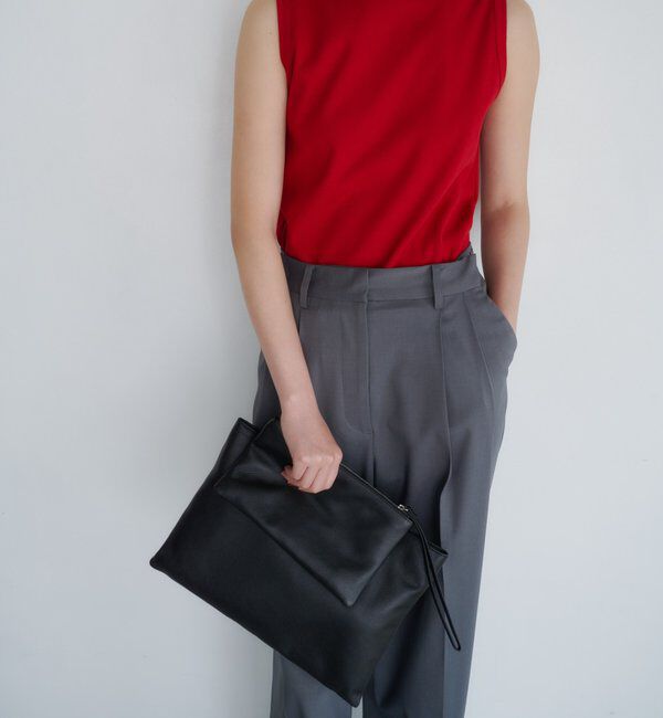  「【ポーチ付き/A4収納可】レザープレーンBAG」|トートバッグ|