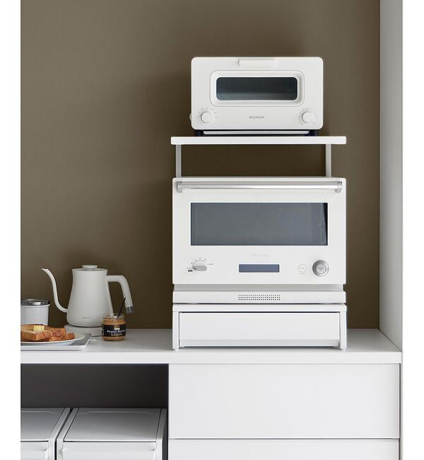 collex「【tower】引き出し付きキッチン家電下ラック 2段 キッチン収納 省スペース」|食器・キッチングッズ|