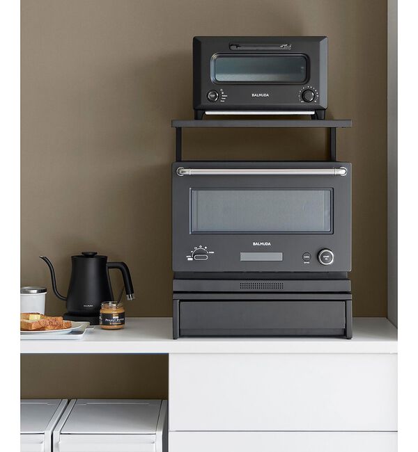 collex「【tower】引き出し付きキッチン家電下ラック 2段 キッチン収納 省スペース」|食器・キッチングッズ|