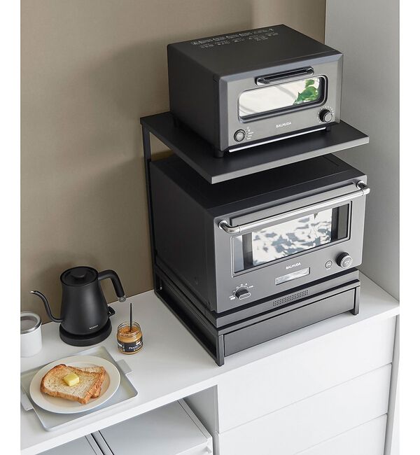 collex「【tower】引き出し付きキッチン家電下ラック 2段 キッチン収納 省スペース」|食器・キッチングッズ|