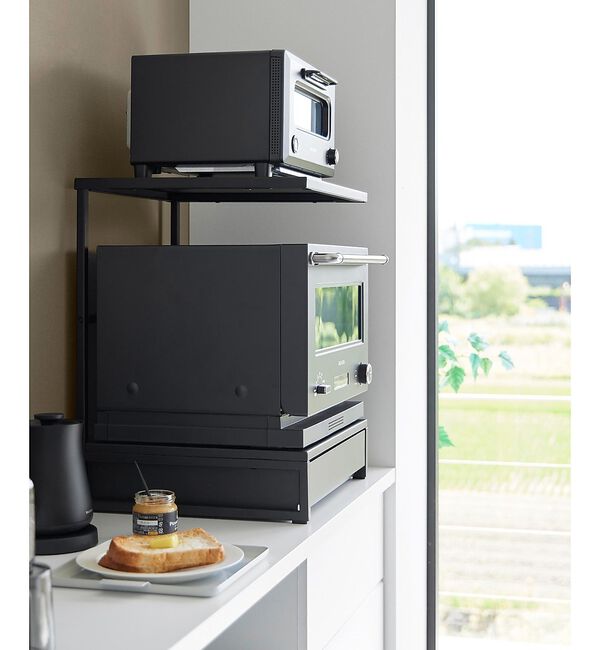 collex「【tower】引き出し付きキッチン家電下ラック 2段 キッチン収納 省スペース」|食器・キッチングッズ|